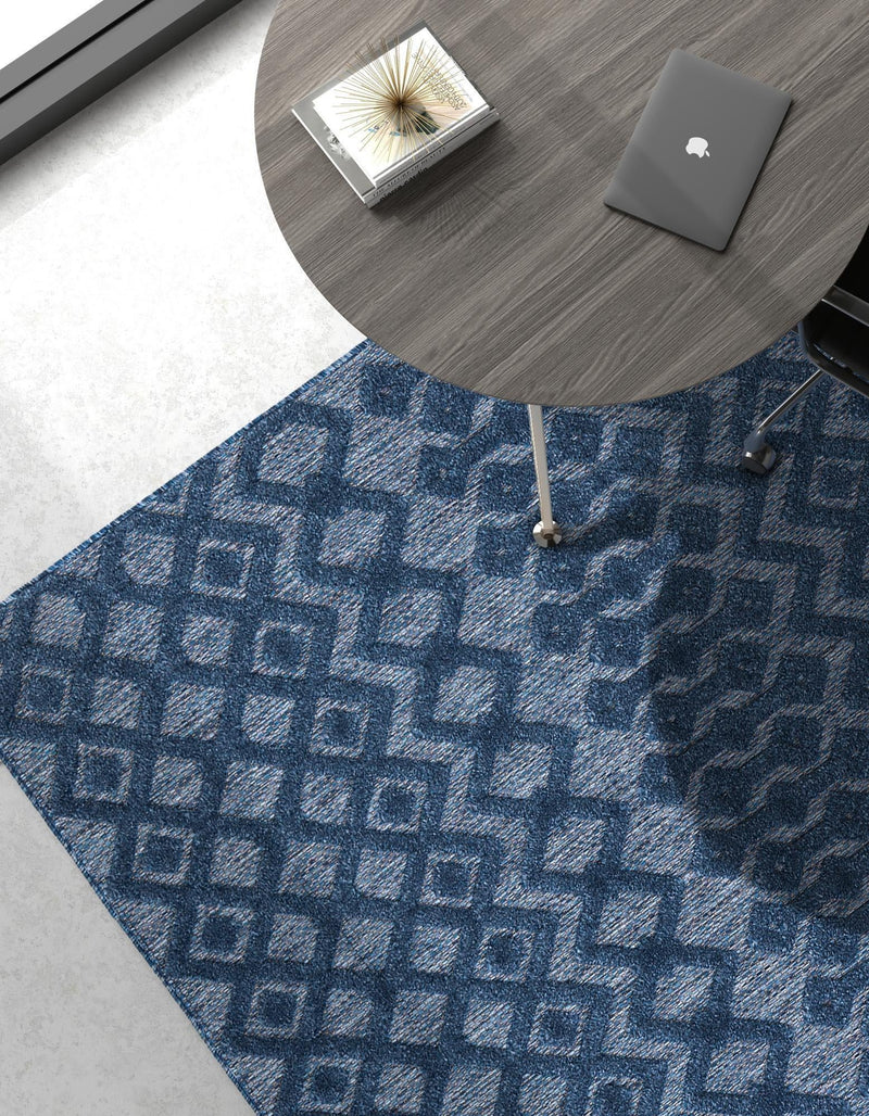 Garden Lattice Charm Collection Area Rug -  Pergola (Navy Blue) Rectangle Navy Blue  lifestyle 13