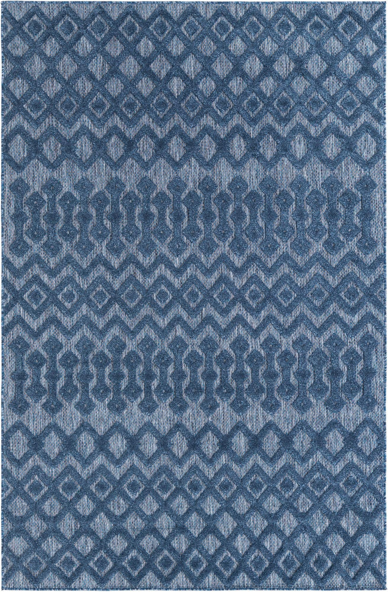 Garden Lattice Charm Collection Area Rug -  Pergola (Navy Blue) Rectangle Navy Blue  lifestyle 2