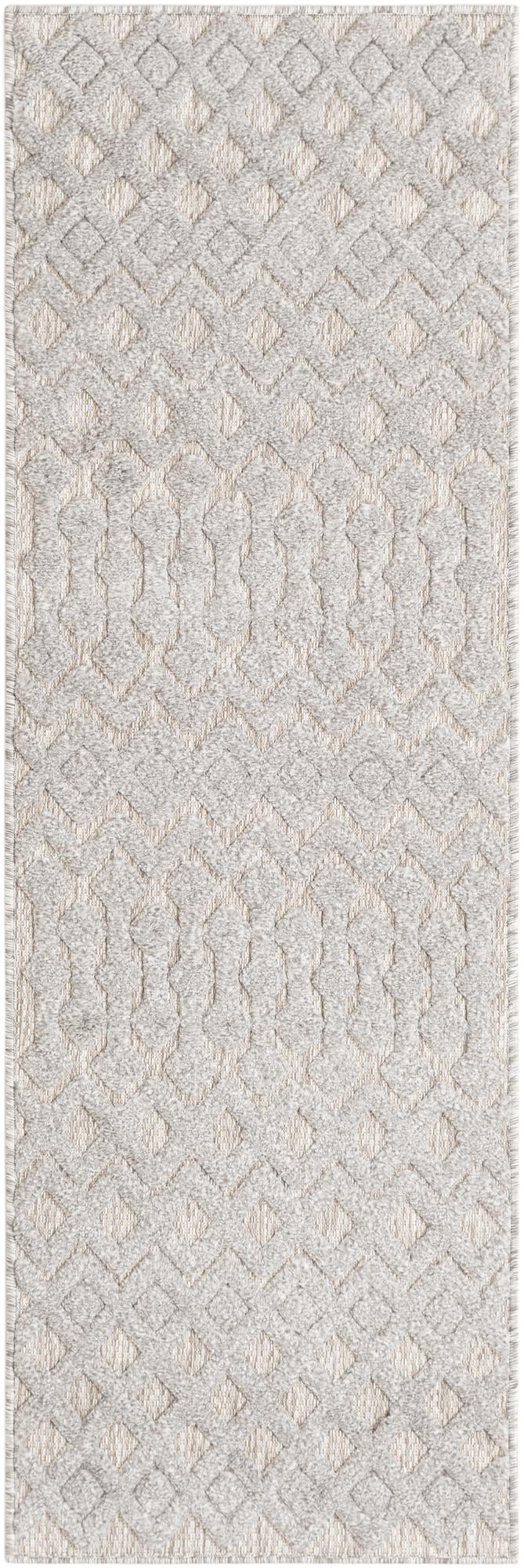Garden Lattice Charm Collection Area Rug -  Pergola (Grey) Runner Gray  lifestyle 41