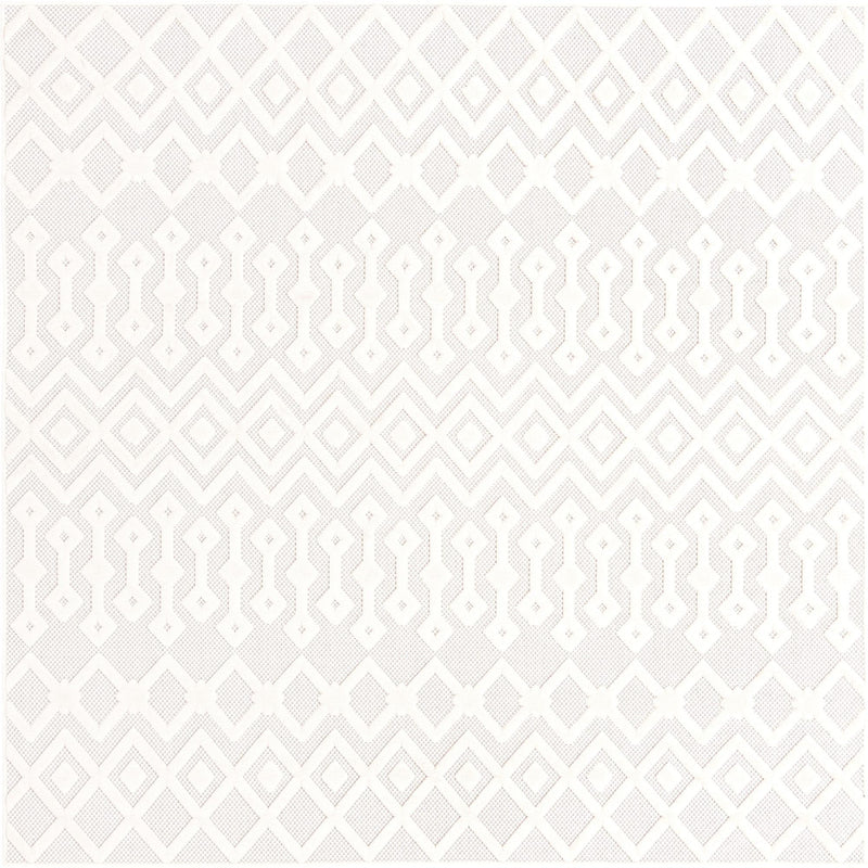 Garden Lattice Charm Collection Area Rug -  Pergola (Ivory) Square Ivory  lifestyle 17