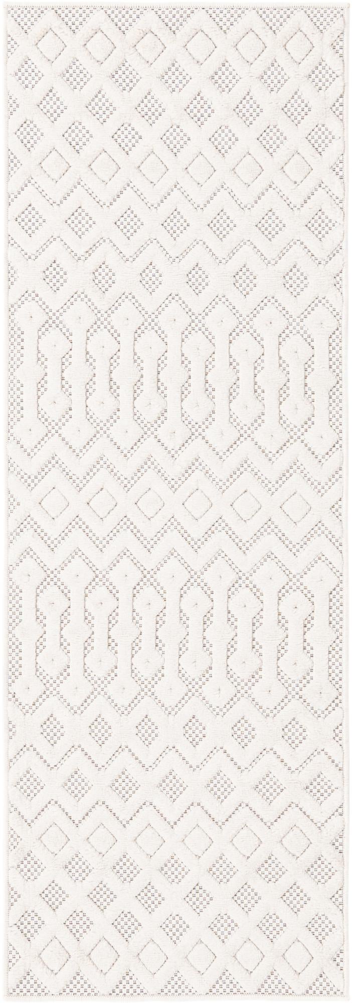 Garden Lattice Charm Collection Area Rug -  Pergola (Ivory) Runner Ivory  lifestyle 36