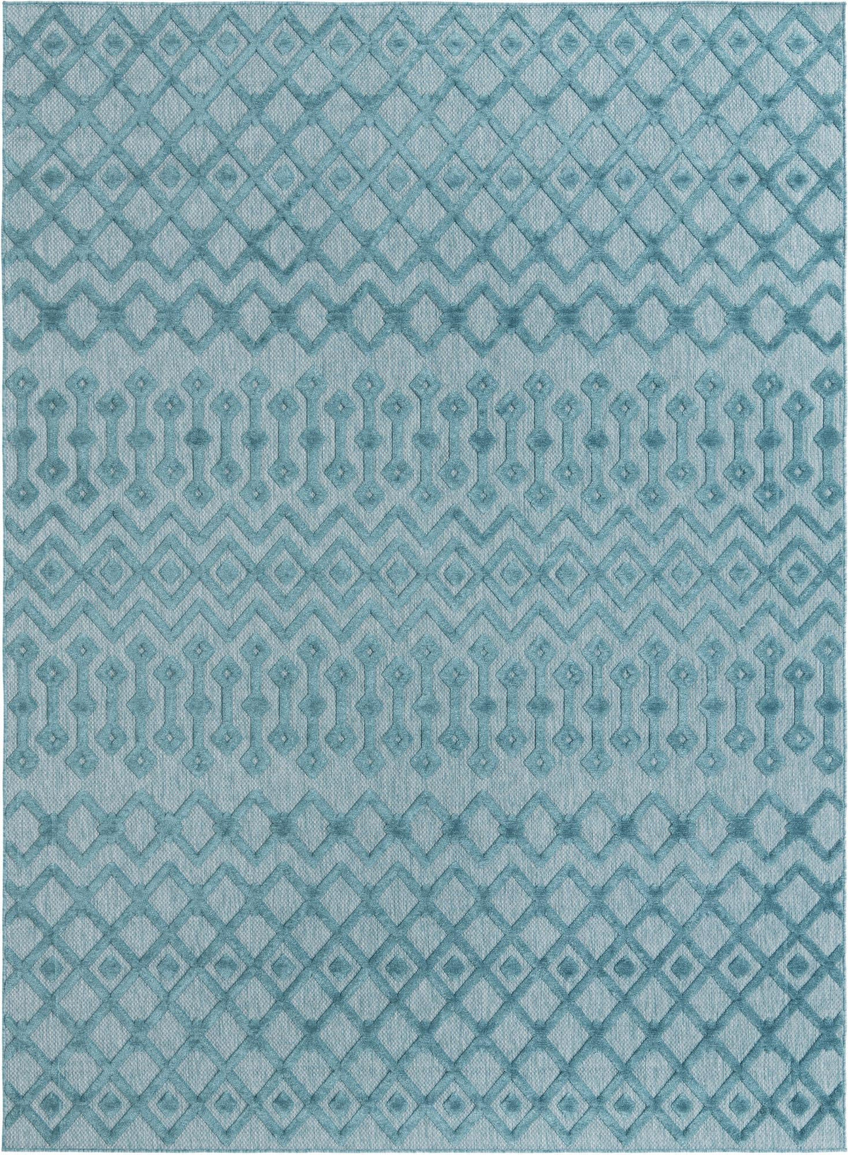Garden Lattice Charm Collection Area Rug -  Pergola (Aqua) Rectangle Aqua Main