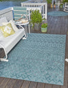 Garden Lattice Charm Collection Area Rug -  Pergola (Aqua) Rectangle Aqua  lifestyle 2