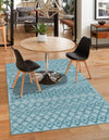 Garden Lattice Charm Collection Area Rug -  Pergola (Aqua) Rectangle Aqua  lifestyle 9