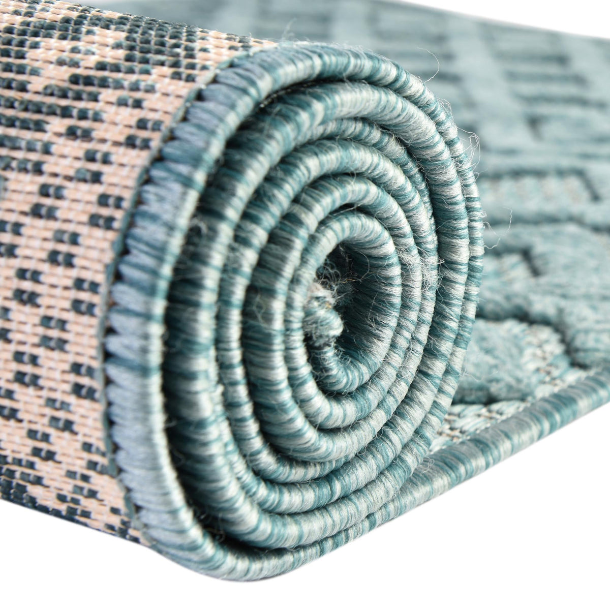 Garden Lattice Charm Collection Area Rug -  Pergola (Aqua) Rectangle Aqua  lifestyle 19