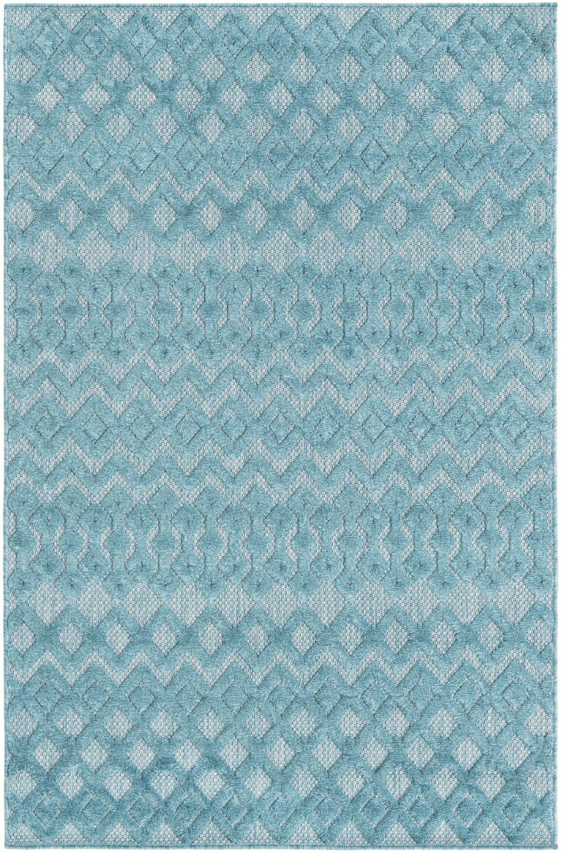 Garden Lattice Charm Collection Area Rug -  Pergola (Aqua) Rectangle Aqua  lifestyle 2