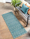 Garden Lattice Charm Collection Area Rug -  Pergola (Aqua) Runner Aqua  lifestyle 33
