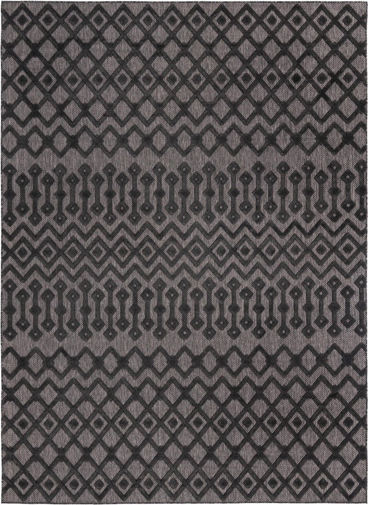 Garden Lattice Charm Collection Area Rug -  Pergola (Charcoal) Rectangle Charcoal  lifestyle 2
