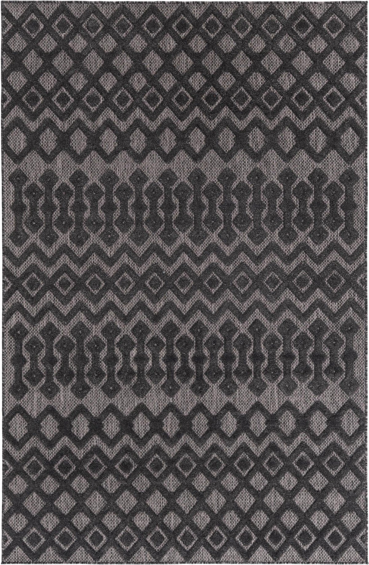 Garden Lattice Charm Collection Area Rug -  Pergola (Charcoal) Rectangle Charcoal Main