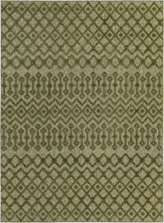 Garden Lattice Charm Collection Area Rug -  Pergola (Green) Rectangle Green  lifestyle 2
