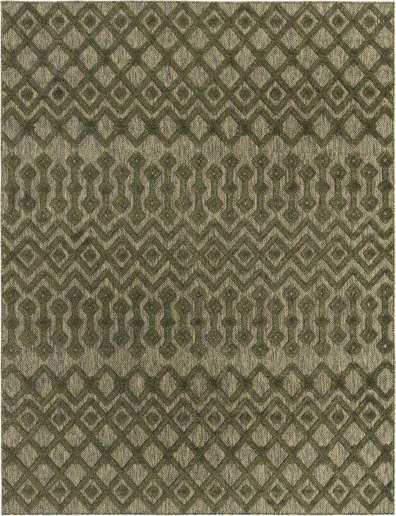 Garden Lattice Charm Collection Area Rug -  Pergola (Green) Rectangle Green Main