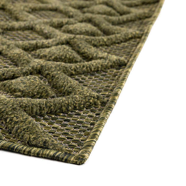 Garden Lattice Charm Collection Area Rug -  Pergola (Green) Rectangle Green  lifestyle 14