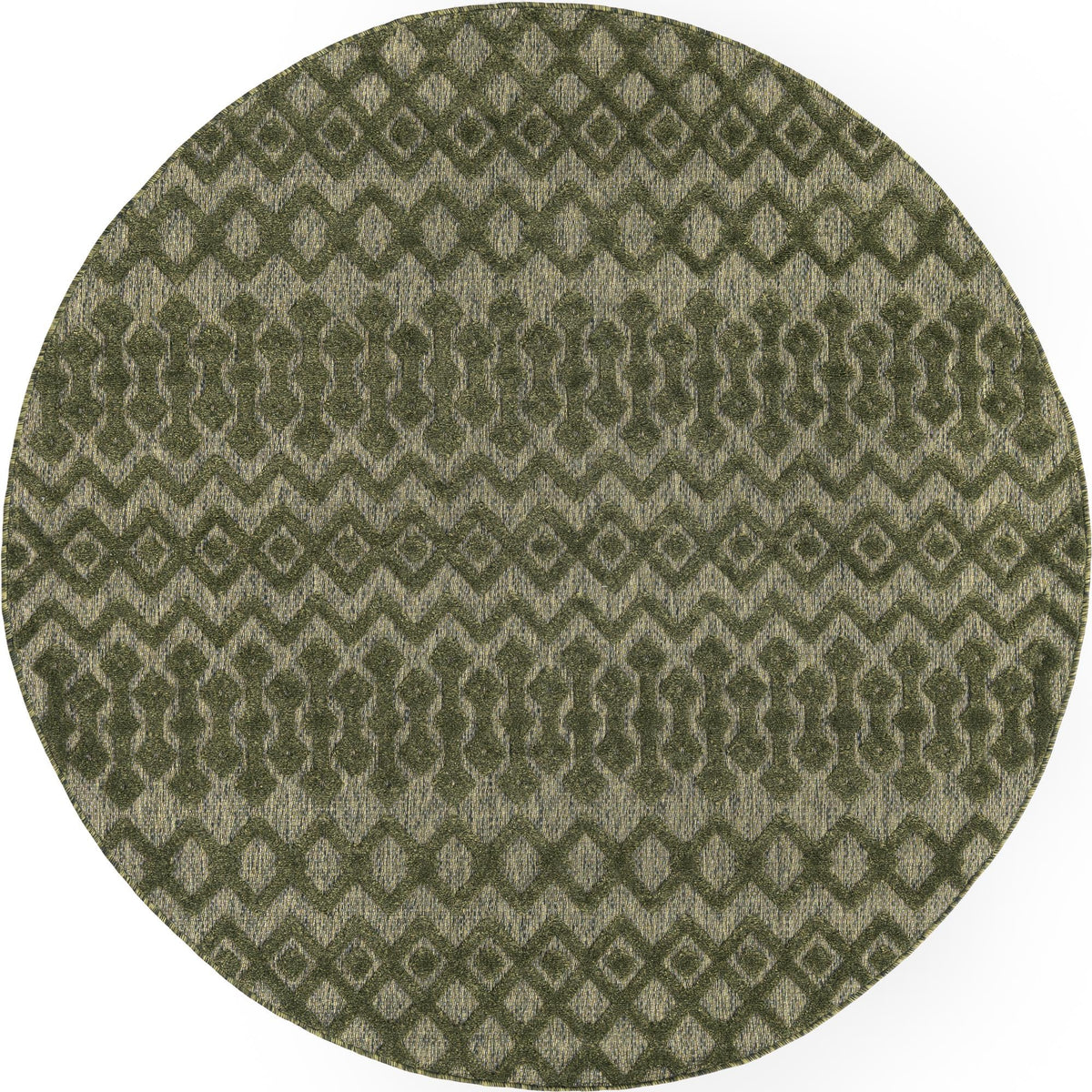 Garden Lattice Charm Collection Area Rug -  Pergola (Green) Round Green  lifestyle 19
