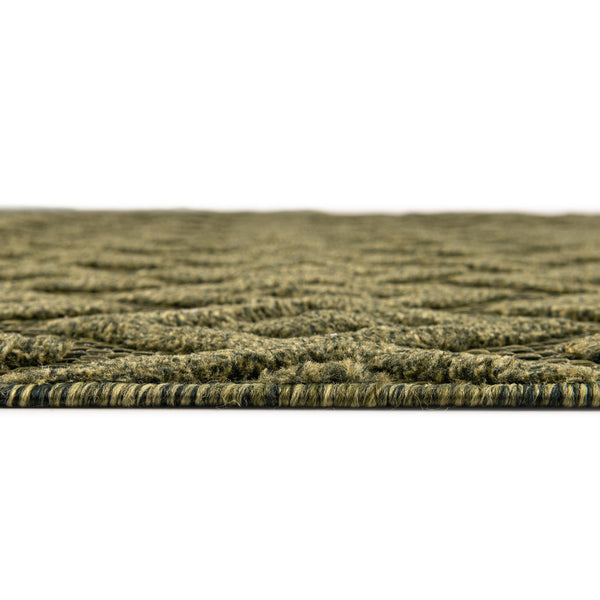Garden Lattice Charm Collection Area Rug -  Pergola (Green) Round Green  lifestyle 36