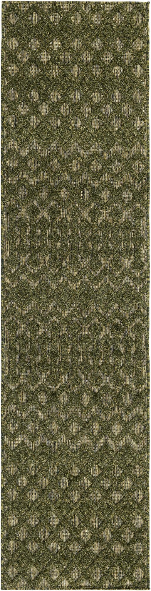 Garden Lattice Charm Collection Area Rug -  Pergola (Green) Runner Green  lifestyle 20
