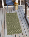 Garden Lattice Charm Collection Area Rug -  Pergola (Green) Runner Green  lifestyle 23