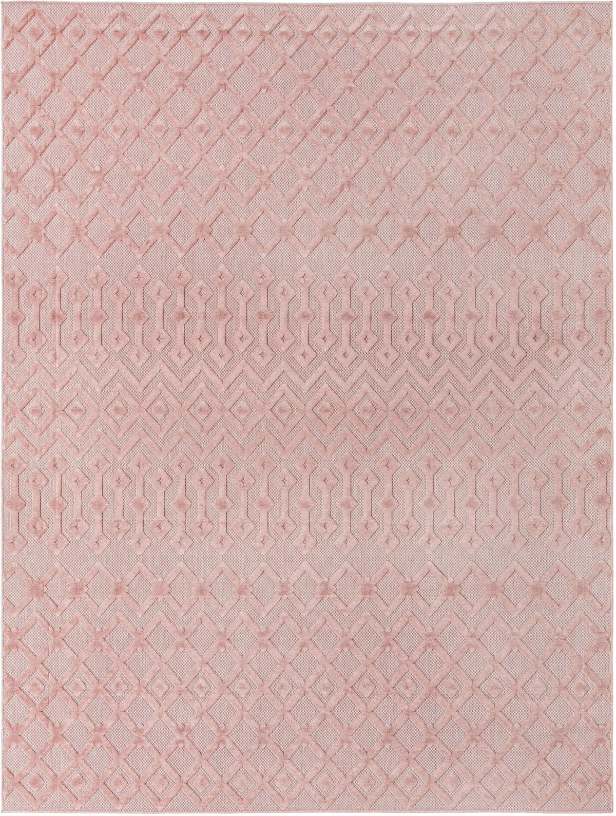 Garden Lattice Charm Collection Area Rug -  Pergola (Pink) Rectangle Pink Main