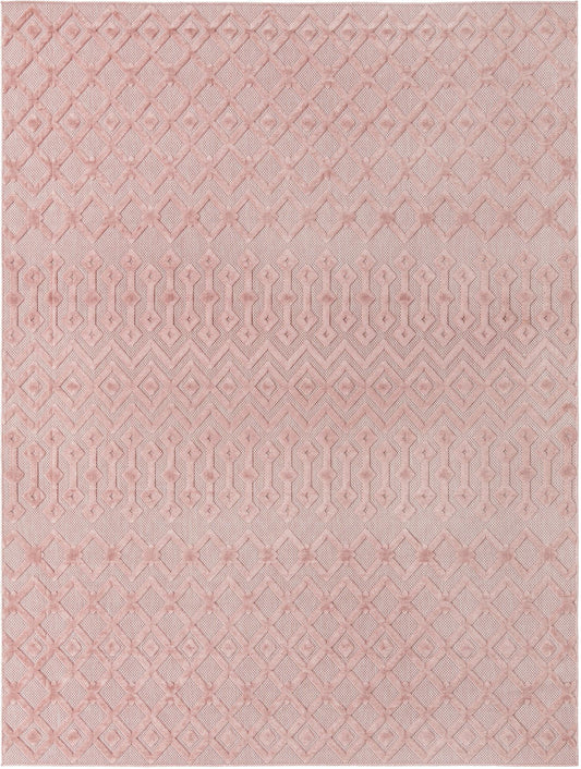 Garden Lattice Charm Collection Area Rug -  Pergola (Pink) Rectangle Pink Main