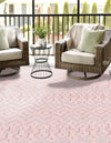 Garden Lattice Charm Collection Area Rug -  Pergola (Pink) Rectangle Pink  lifestyle 6