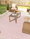 Garden Lattice Charm Collection Area Rug -  Pergola (Pink) Rectangle Pink  lifestyle 10