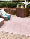 Garden Lattice Charm Collection Area Rug -  Pergola (Pink) Square Pink  lifestyle 21