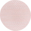 Garden Lattice Charm Collection Area Rug -  Pergola (Pink) Round Pink  lifestyle 19