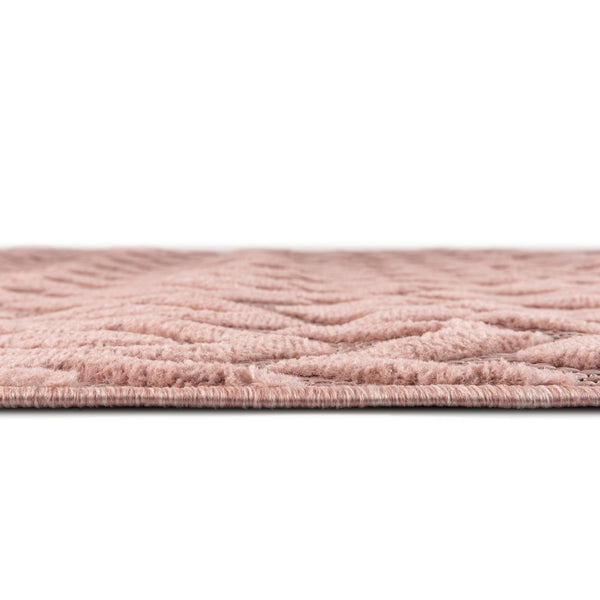 Garden Lattice Charm Collection Area Rug -  Pergola (Pink) Round Pink  lifestyle 36