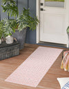 Garden Lattice Charm Collection Area Rug -  Pergola (Pink) Runner Pink  lifestyle 23