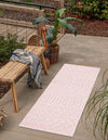 Garden Lattice Charm Collection Area Rug -  Pergola (Pink) Runner Pink  lifestyle 27
