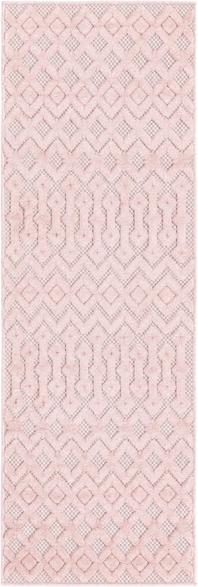 Garden Lattice Charm Collection Area Rug -  Pergola (Pink) Runner Pink  lifestyle 38