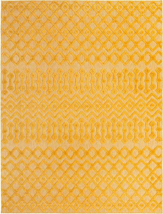 Garden Lattice Charm Collection Area Rug -  Pergola (Yellow) Rectangle Yellow Main