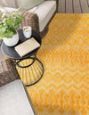 Garden Lattice Charm Collection Area Rug -  Pergola (Yellow) Rectangle Yellow  lifestyle 12