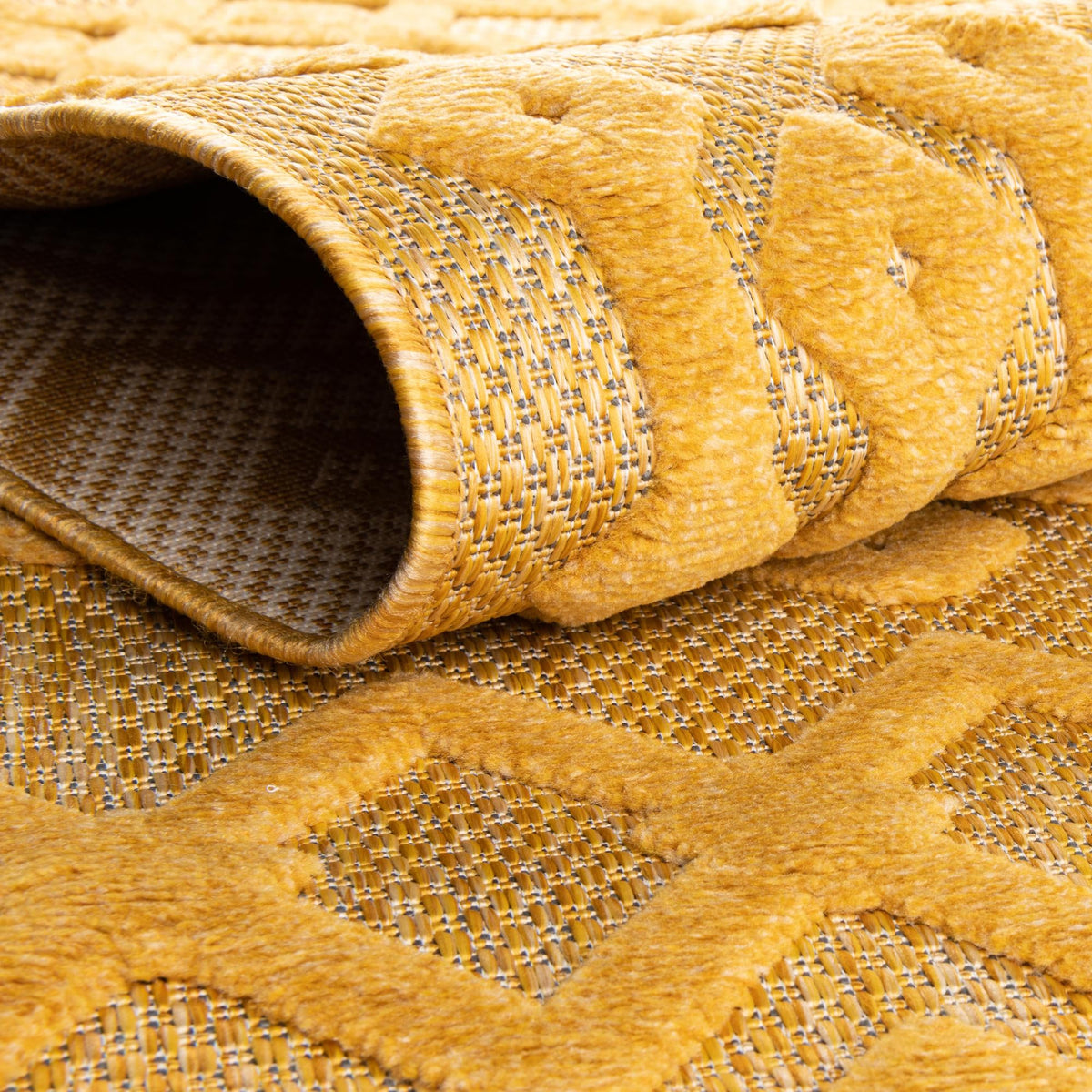 Garden Lattice Charm Collection Area Rug -  Pergola (Yellow) Rectangle Yellow  lifestyle 13