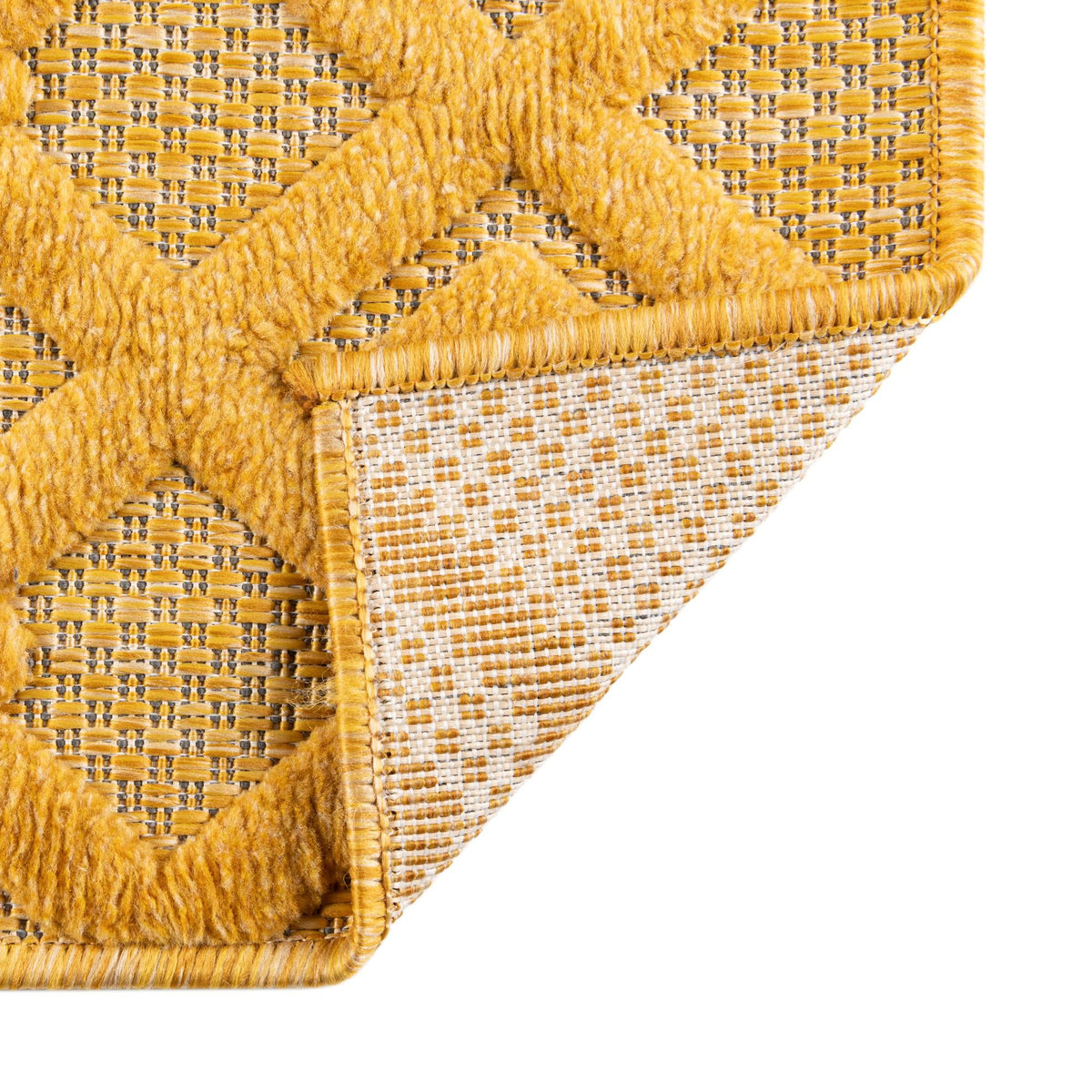 Garden Lattice Charm Collection Area Rug -  Pergola (Yellow) Rectangle Yellow  lifestyle 16
