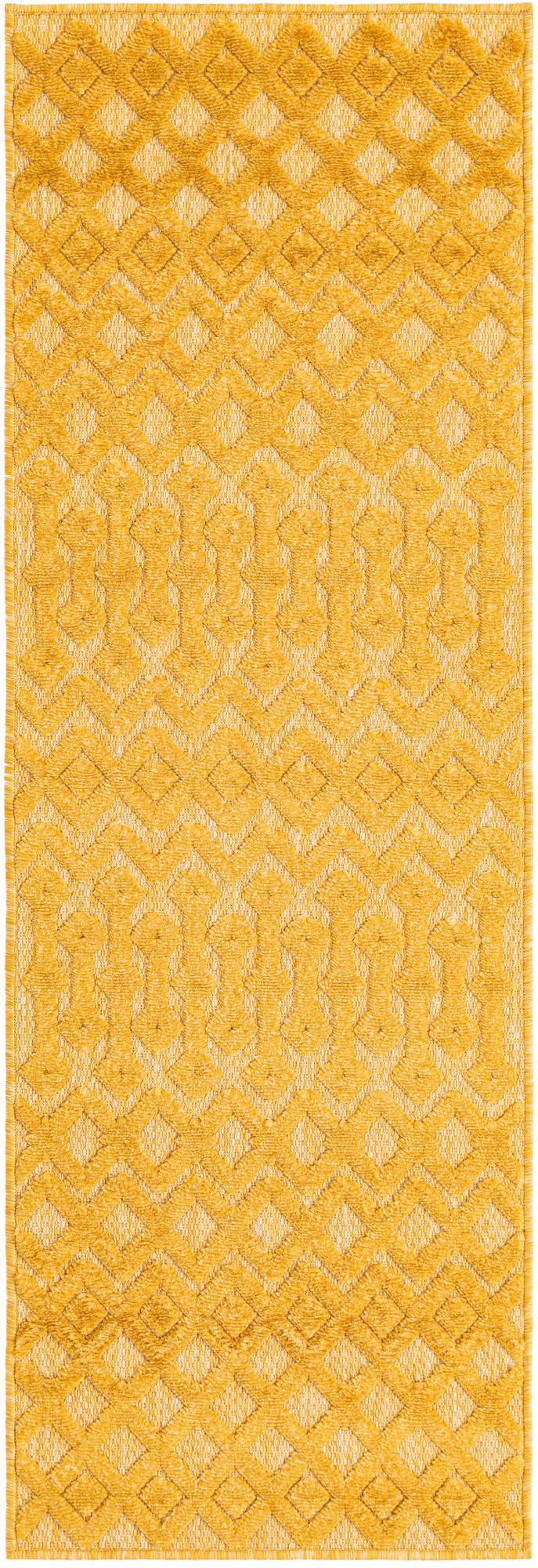 Garden Lattice Charm Collection Area Rug -  Pergola (Yellow) Runner Yellow  lifestyle 19