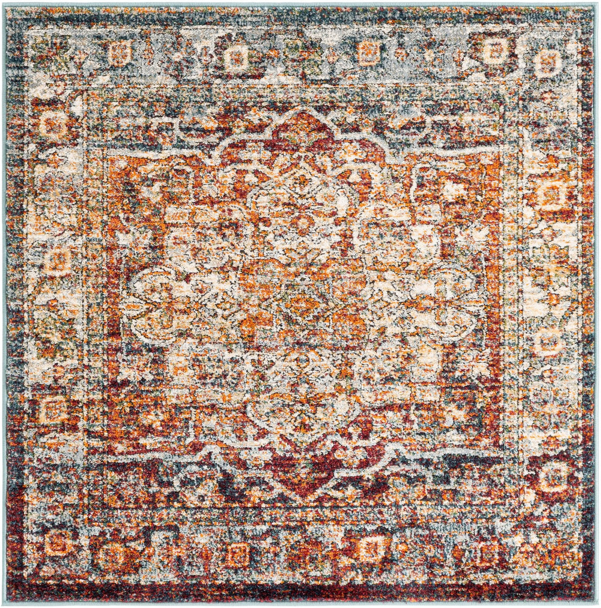 Savannah Soiree Collection Area Rug -  Everglade (Multi) Square Multi  lifestyle 18