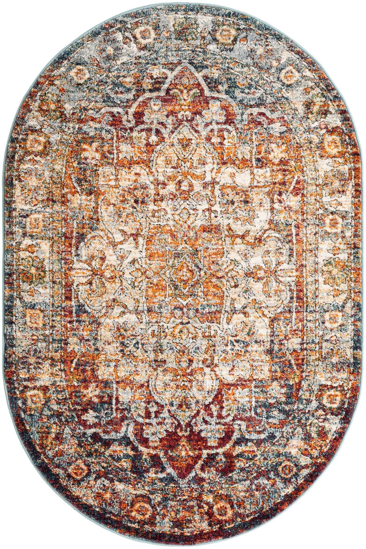 Savannah Soiree Collection Area Rug -  Everglade (Multi) Oval Multi  lifestyle 19