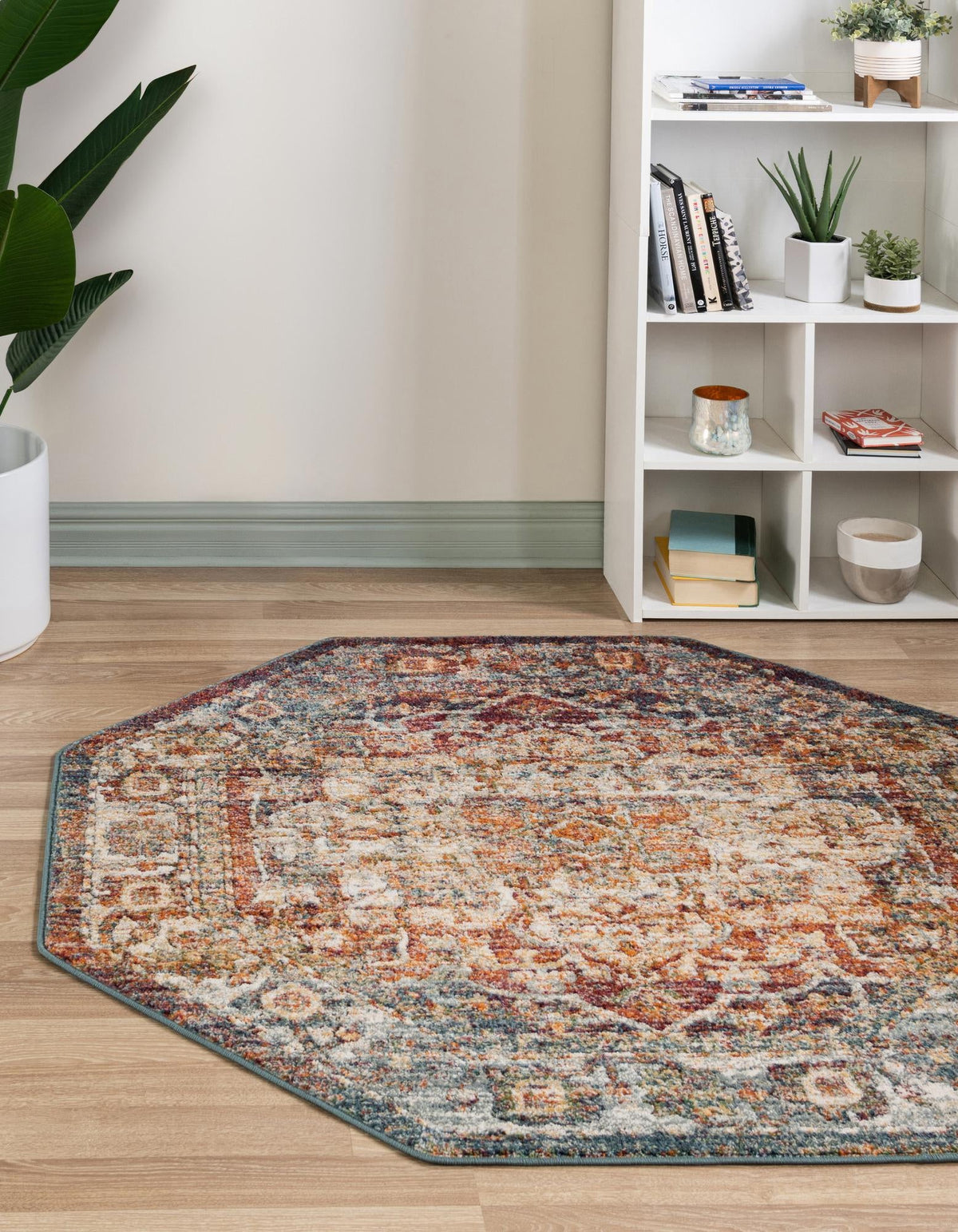 Savannah Soiree Collection Area Rug -  Everglade (Multi) Octagon Multi  lifestyle 25