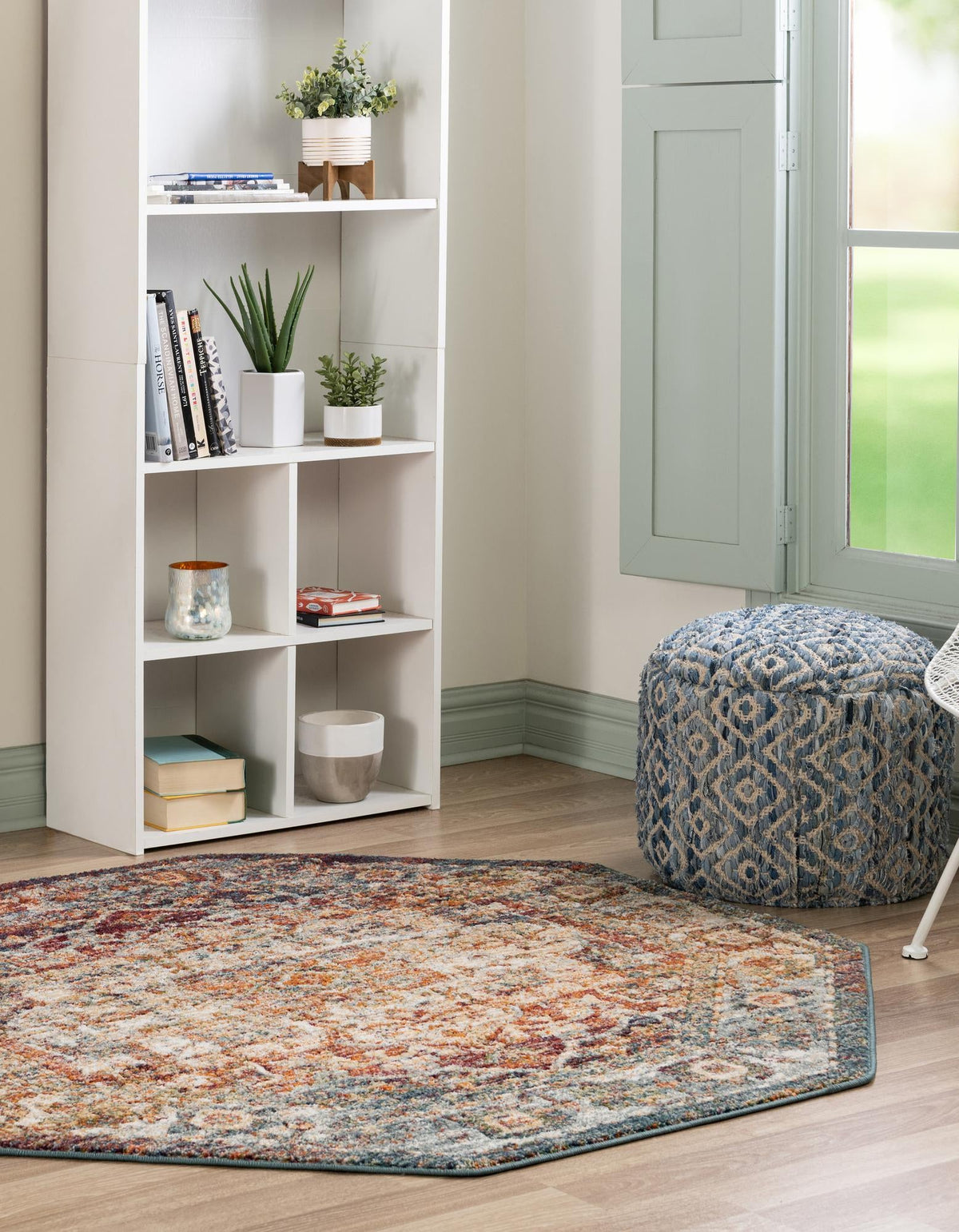 Savannah Soiree Collection Area Rug -  Everglade (Multi) Octagon Multi  lifestyle 30