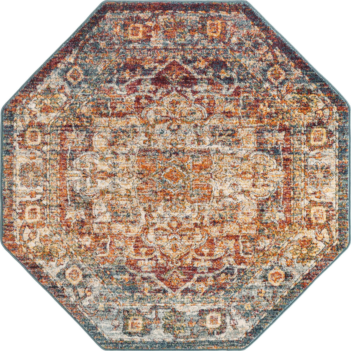 Savannah Soiree Collection Area Rug -  Everglade (Multi) Octagon Multi  lifestyle 20