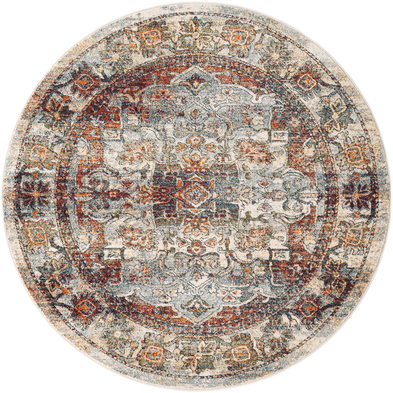 Savannah Soiree Collection Area Rug -  Everglade (Ivory) Round Ivory  lifestyle 44