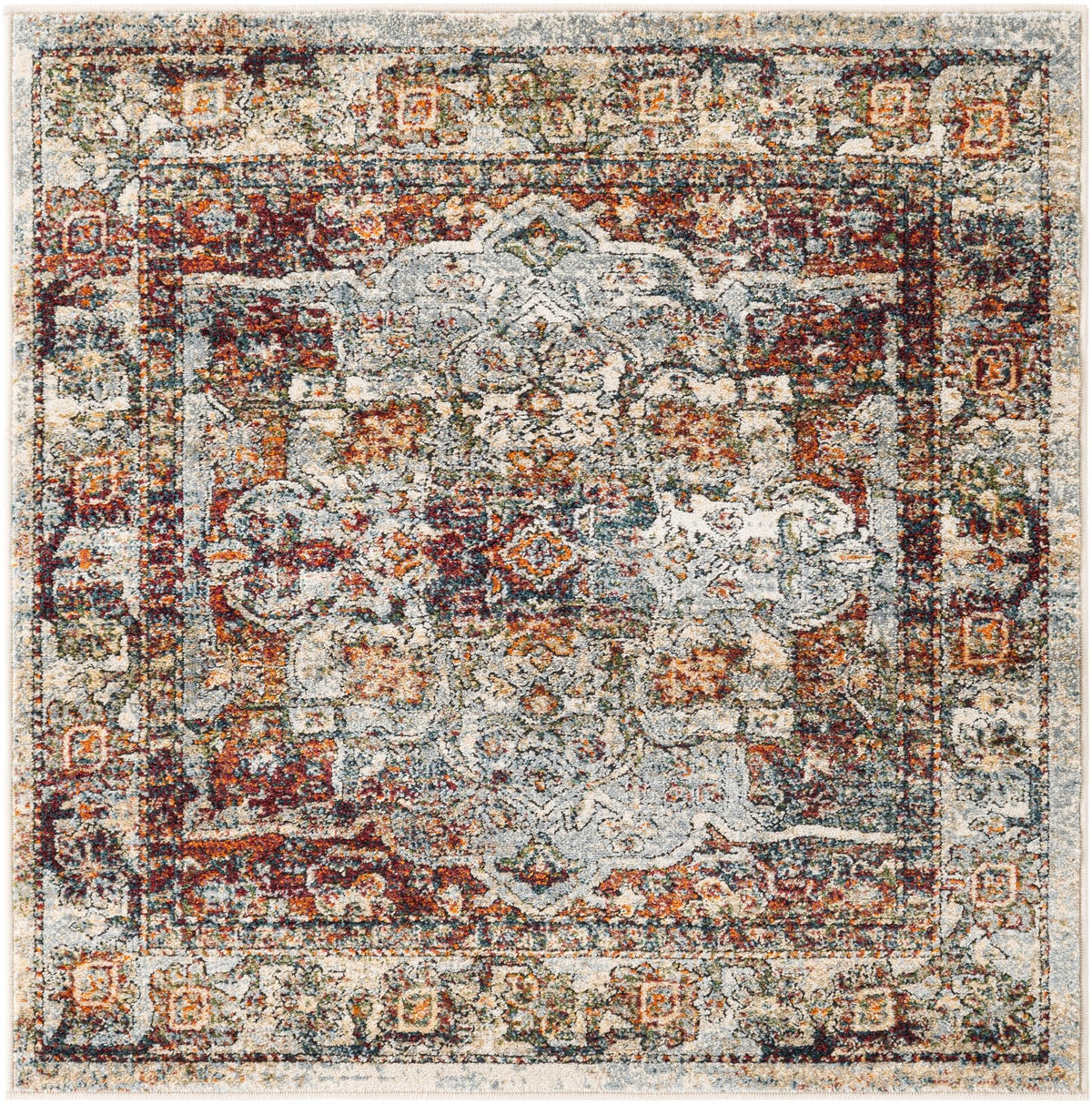 Savannah Soiree Collection Area Rug -  Everglade (Ivory) Square Ivory  lifestyle 16