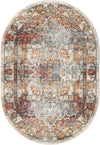 Savannah Soiree Collection Area Rug -  Everglade (Ivory) Oval Ivory  lifestyle 17