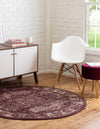 Savannah Soiree Collection Area Rug -  Everglade (Purple) Round Purple  lifestyle 19