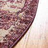Savannah Soiree Collection Area Rug -  Everglade (Purple) Round Purple  lifestyle 35