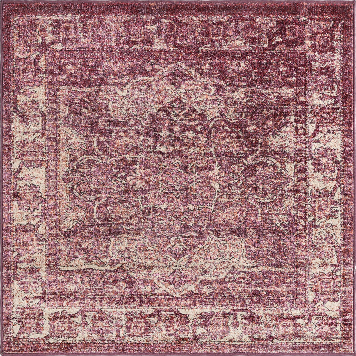 Savannah Soiree Collection Area Rug -  Everglade (Purple) Square Purple  lifestyle 10