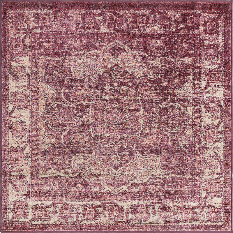 Savannah Soiree Collection Area Rug -  Everglade (Purple) Square Purple  lifestyle 10