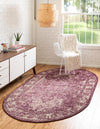 Savannah Soiree Collection Area Rug -  Everglade (Purple) Oval Purple  lifestyle 16