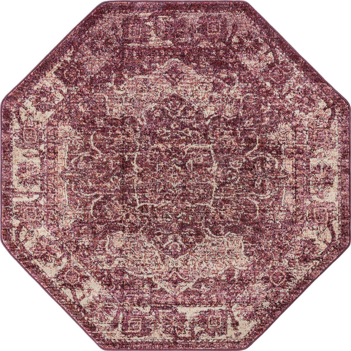 Savannah Soiree Collection Area Rug -  Everglade (Purple) Octagon Purple  lifestyle 12