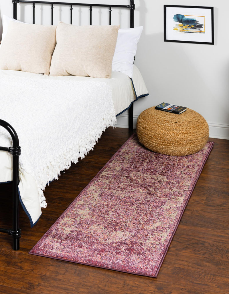 Savannah Soiree Collection Area Rug -  Everglade (Purple) Runner Purple  lifestyle 18